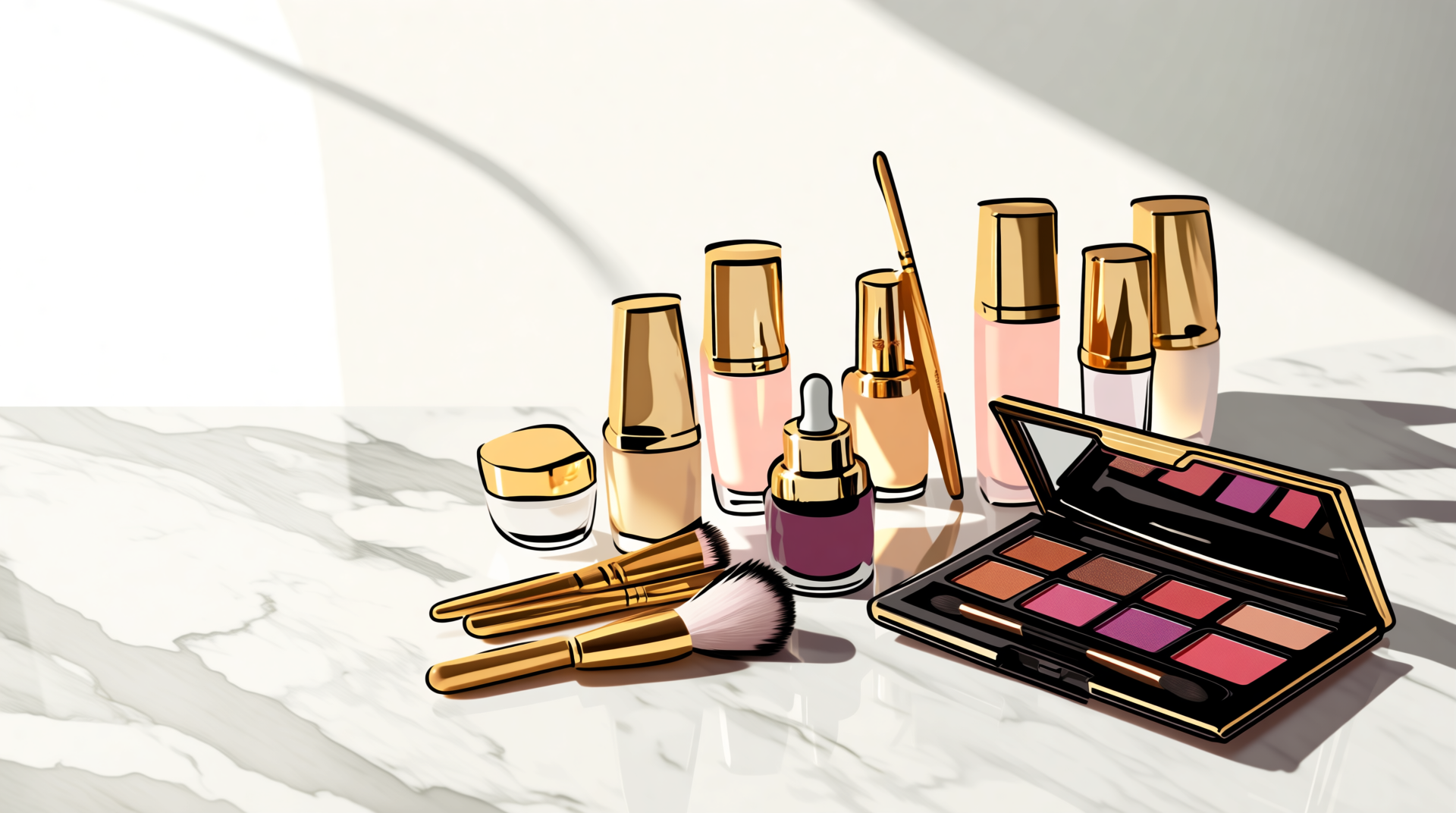 Woman using laptop to research the best beauty affiliate programs and cosmetics routines.