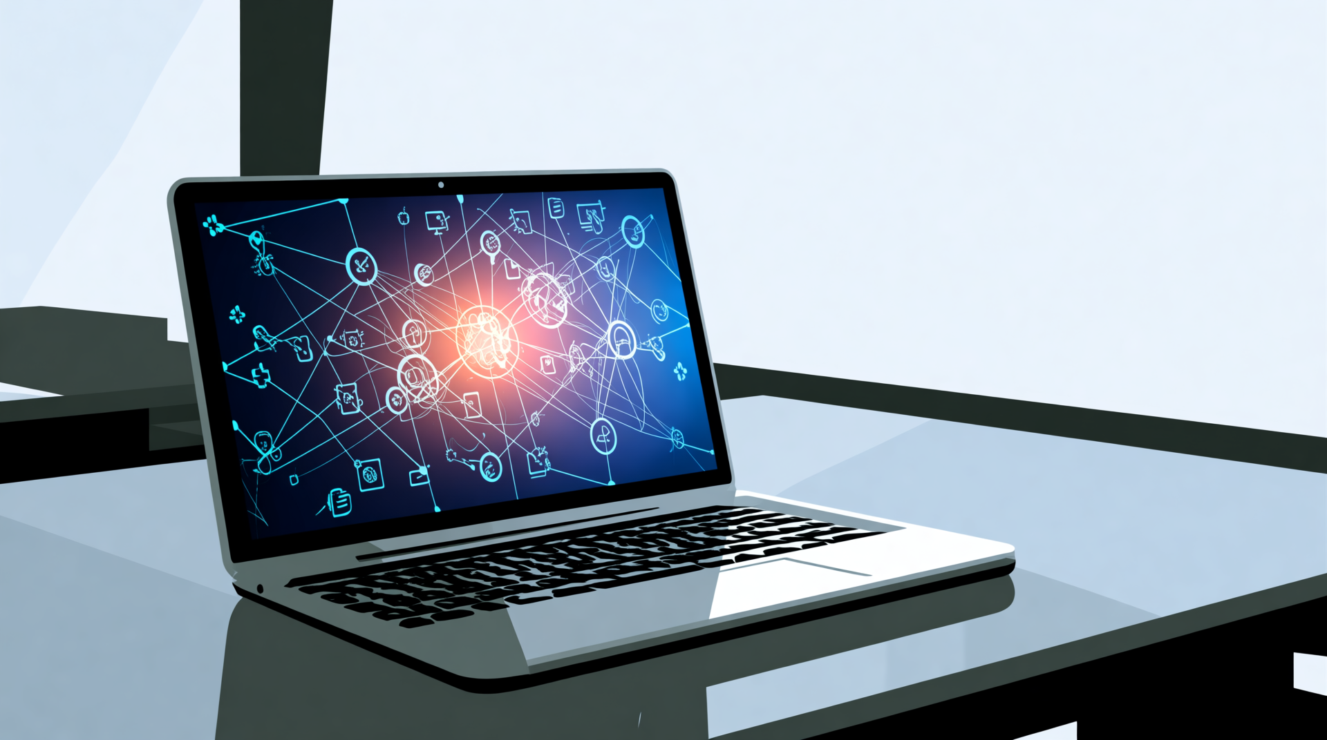 A laptop screen displaying a list of 15 high-intent affiliate marketing keywords for 2026 next to a growth chart.