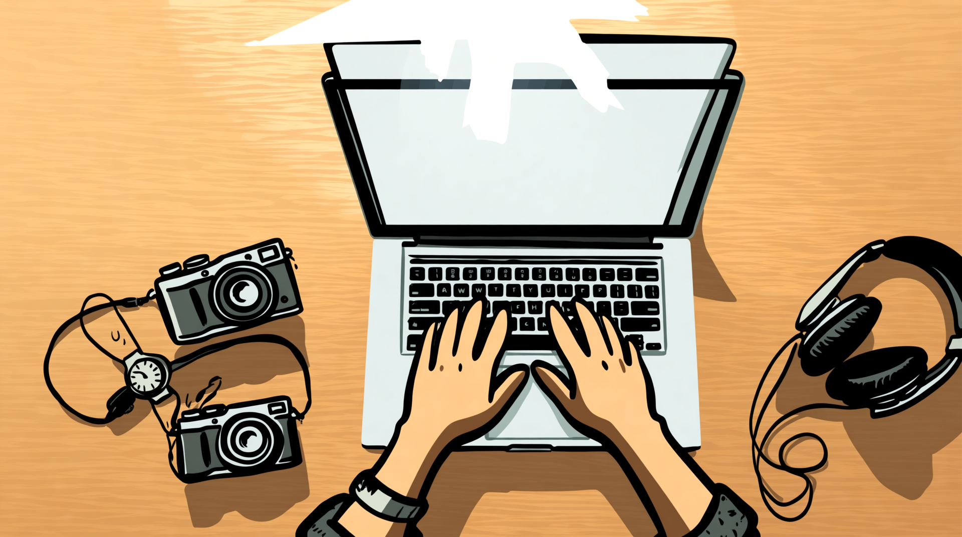 Person typing on laptop analyzing data for an affiliate marketing content strategy to write affiliate content that converts.