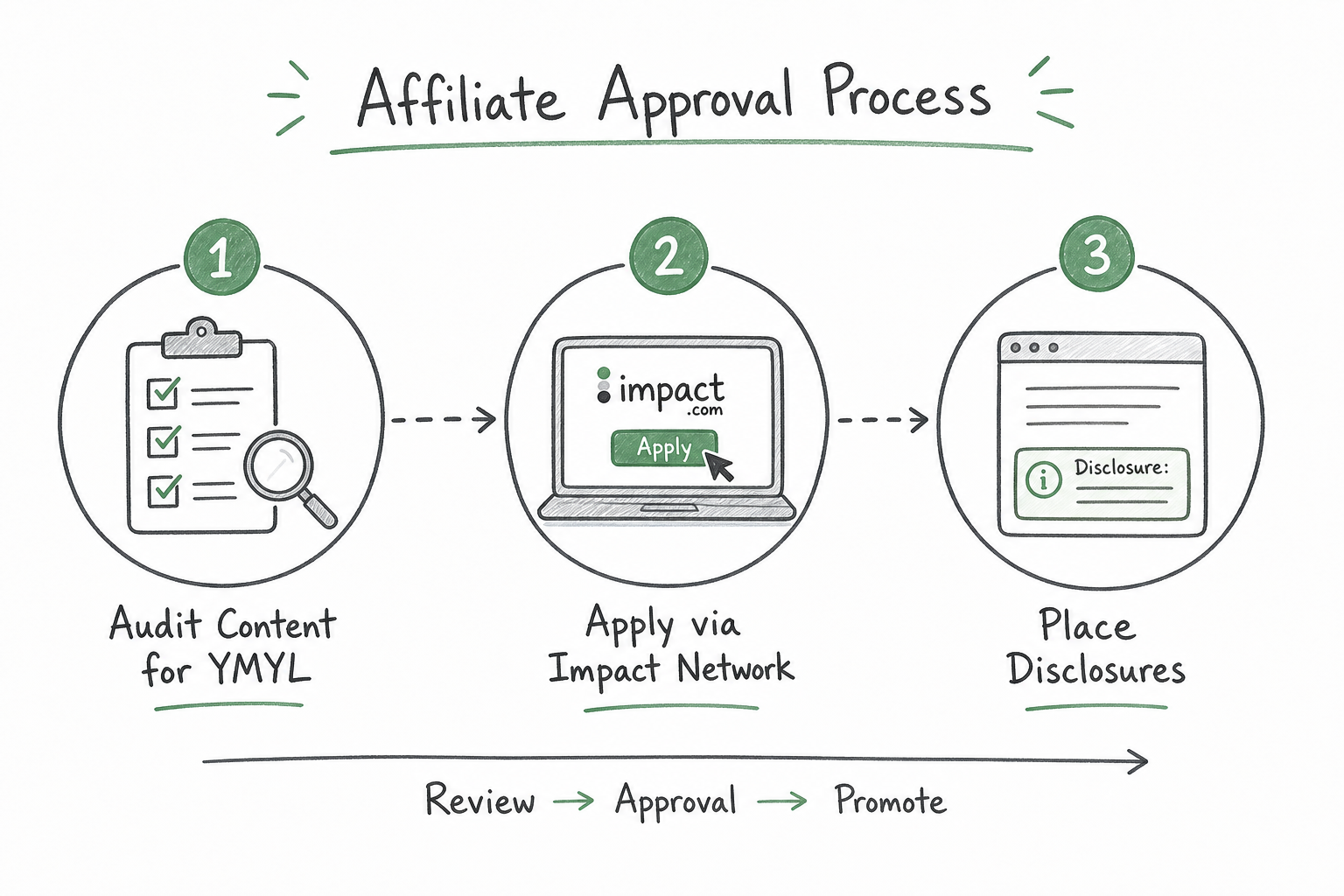 A 3-step route map for getting approved for fintech affiliate programs like Acorns.